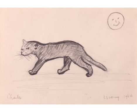 Laurence Stephen Lowry (British 1887-1976)Charles the cat and sunsigned and dated 'L S Lowry 1964' (lower right), inscribed '