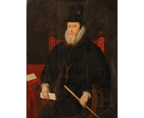 Circle of Marcus Gheeraerts the Younger (Bruges 1561-1635 London)Portrait of William Cecil, 1st Baron Burghley, three-quarter