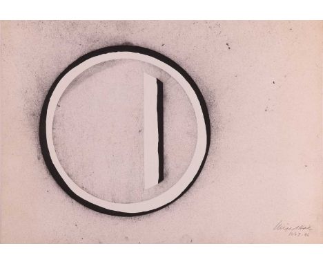 Nigel Hall (British b. 1943)Drawing no. 1047signed and dated 'Nigel Hall 1047-96' in pencil (lower right) charcoal and gouach