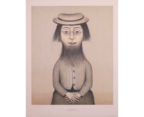 Laurence Stephen Lowry (British 1887-1976)Woman with A Beardsigned in pencil and numbered 529 with stamp  offset lithograph i