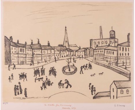 Laurence Stephen Lowry (British 1887-1976)Tree in the Squaresigned and numbered '42/75' in pencil, further signed, dated and 