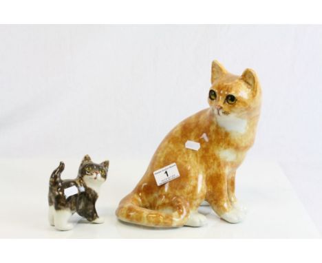 Two Winstanley ceramic Cats, sizes 1 & 5