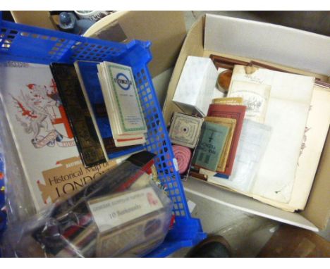 Collection of Vintage Bus and other Maps, Canadian Pacific Ephemera and a Large Number of Leather Bookmarks together with Col