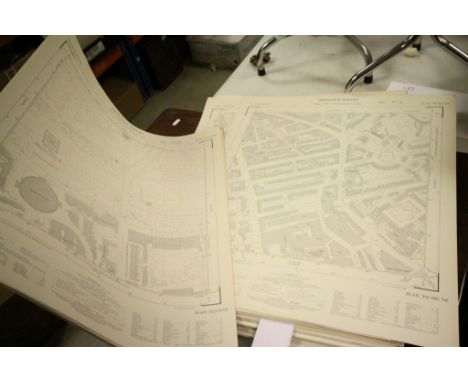 Approximately 130 Ordnance Survey Maps 1:1250 Scale covering Central and East London