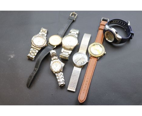 Tub of mixed watches to include a vintage Timex