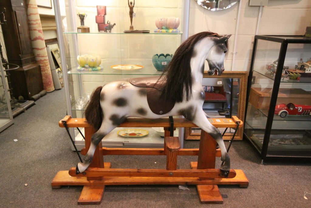 Haddon Rockers of Wallingford 1970's Dapple Grey Rocking Horse with