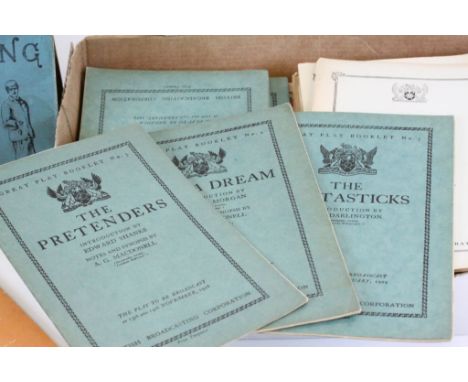 Coillection of vintage BBC plays, Merry Go Round booklets etc all 1920's era