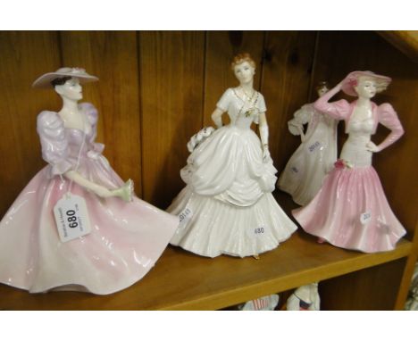 Coalport and Royal Worcester figures, (4).