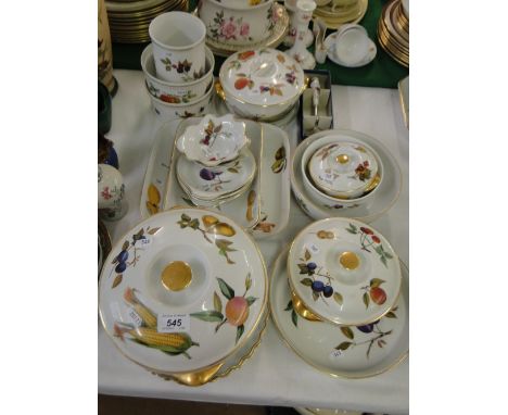 Royal Worcester "Evesham" pattern tureens, serving plates, etc.
