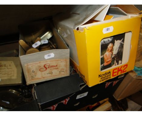 Camera, photo frame, carved box, etc.