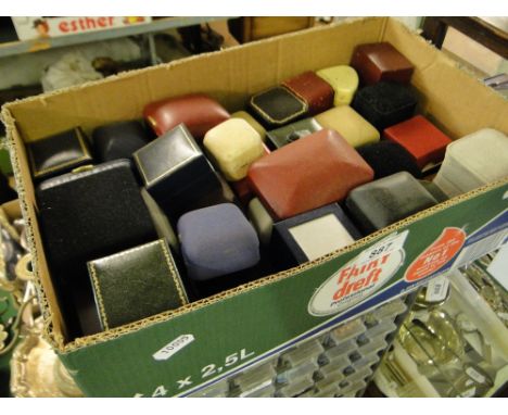 A large quantity of ring boxes.