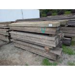 Approx. 33 Pieces of Pressure Treated 3 x 12 Wood, Approx. 8 ft Lengths