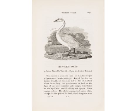 Birds.- Bewick (Thomas) A History of British Birds, 2 vol., numerous wood-engraved title-vignettes, illustrations and tail-pi