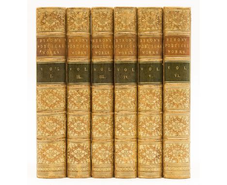 NO RESERVE Byron (George Gordon Noel, Lord) The Poetical Works, 6 vol., new edition, half-titles, engraved portrait frontispi
