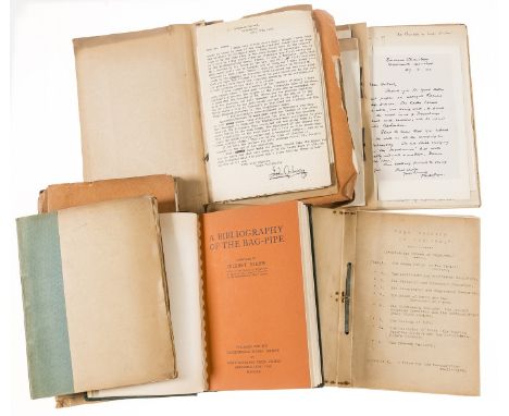 Bagpipes.- Askew (Gilbert) A Bibliography of the Bag-Pipe, Newcastle upon Tyne, 1931, bound with, The Medals of the Northumbr