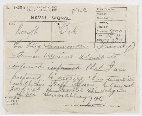Royal Navy during the First World War.- Goodenough (Sir William, naval officer, 1867-1945) Album of photographs, manuscript n