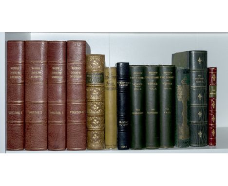 Addison (Joseph) The Works, 4 vol., engraved portrait frontispiece, contemporary ink ownership signature to title, some very 