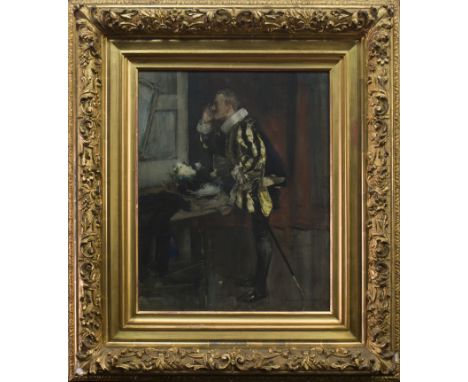 WILLIAM FULTON BROWN RSW (SCOTTISH 1873 - 1905),COURTIER watercolour on paper, signed 50cm x 40cmFramed and under glassLabels