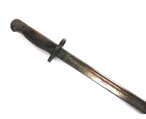 MILITARIA - A GREAT WAR BRITISH 1907 PATTERN BAYONET by Wilkinson, the 43cm blade marked to the ricasso '1907 / 11 18 / WILKI