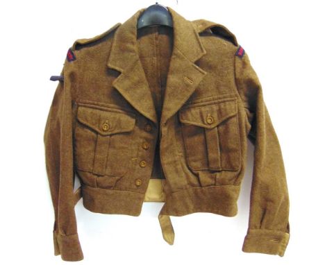 MILITARIA - A BRITISH 1949 PATTERN BATTLEDRESS BLOUSE, 1950  by Milford Clothing, Belfast, size No.3 (height 5'3' to 5'4', br