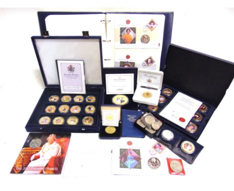 COINS - ASSORTED  comprising a United Kingdom Elizabeth II (1952-2022), Royal Wedding five pounds, 2011, in case of issue (si