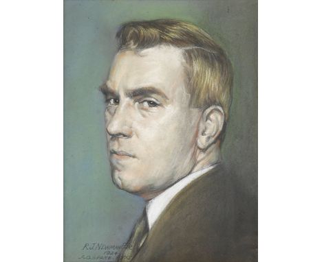 Austin Osman Spare (British, 1886-1956)Portrait of R. J. Newman signed, dated and inscribed 'RJ. NEWMAN Esq/1934/A.O.SPARE. P