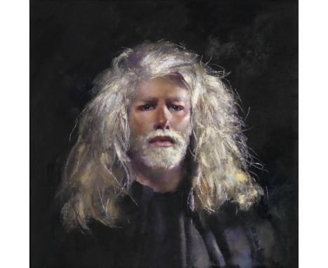 Robert O. Lenkiewicz (British, 1941-2002)Self Portrait in Private Studio signed, titled and inscribed 'Self-Portrait in/Priva