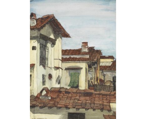 Austin Osman Spare (British, 1886-1956)Red Roofs, Firenze signed with initials, dated and inscribed 'A.O.S-FIRENZE-'06' (lowe