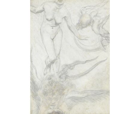 Austin Osman Spare (British, 1886-1956)Nemesis signed with initials and titled 'Nemesis/A.O.S.' (on card verso)pencil and cha