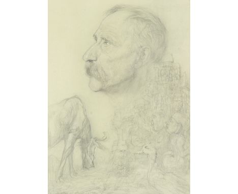 Austin Osman Spare (British, 1886-1956)The Nascent Soul (Portrait of Walter Warren) signed and dated 'Austin O. Spare 1928.' 