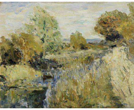 Ronald Ossory Dunlop R.A., R.B.A. (British, 1894-1973)Birdham Canal signed 'Dunlop' (lower right)oil on canvas41 x 51cm (16 1