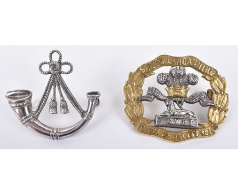 Sterling Silver Ox &amp; Bucks Light Infantry Officers Headdress Badge, fine example stamped “STERLING” to the reverse and wi