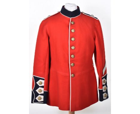 Royal Marines Light Infantry Other Ranks Dress Tunic, fine example of scarlet cloth with dark blue facings, white piped front