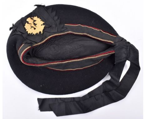 Royal Company of Archers the Kings Bodyguard for Scotland Officers Bonnet Attributed to Lord William Walter Montagu-Douglas S