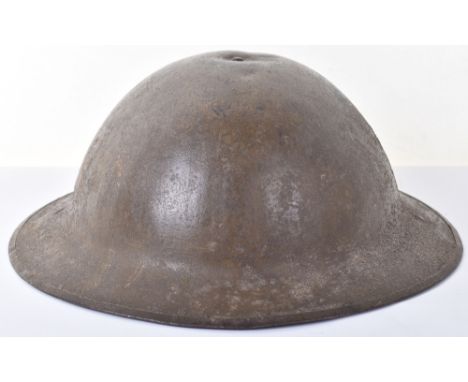 WW1 British “B” Pattern Brodie Steel Combat Helmet, good untouched example retaining much of its original combat paint finish
