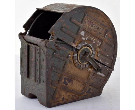 Scarce Camouflaged Battle Damaged German MG 08/15 Machine Gun Drum Magazine, fine example which retains the original feeder r