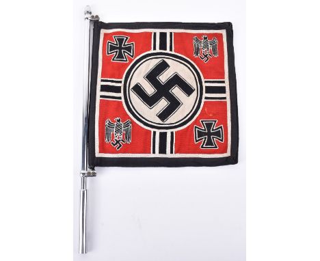 Extremely Rare Third Reich Vehicle Pennant of Generalfeldmarschall Werner von Blomberg Reichsminister of War &amp; Commander-