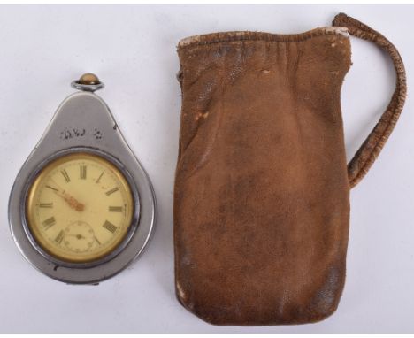 WW1 Imperial German Pocket Watch in Commemorative Case, good open faced pocket watch in un-marked silver case. White enamel d