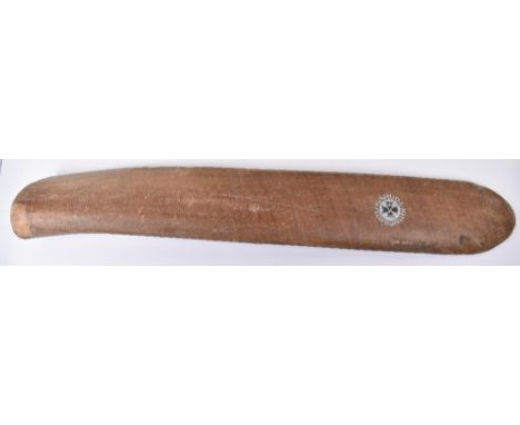 WW1 German Aircraft Propeller Blade, being a single laminated wood propeller blade retaining the original decal for “GARUDA F