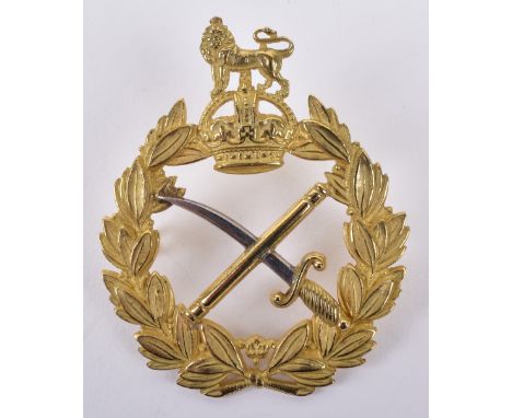 Fine British Army Generals Headdress Badge, large gilt metal headdress badge with two lug fittings to the reverse. Much of th