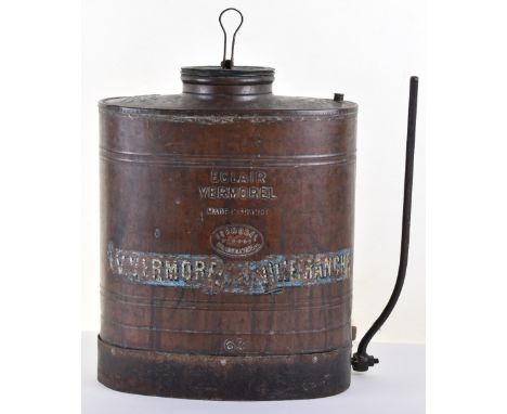 Unusual and Rare WW1 Éclair Vermorel Sprayer Canister, Used to Neutralise Gas in the Trenches After A Deadly Gas Attack, the 