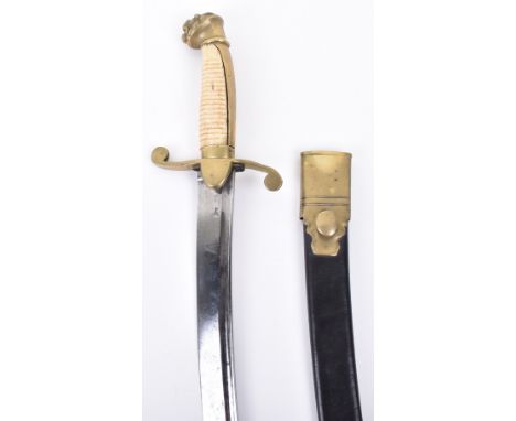 ^ Naval Ratings Dirk c.1800, regulation curved single edge blade 45cms, cut a single narrow fuller, with inspector’s stamp an