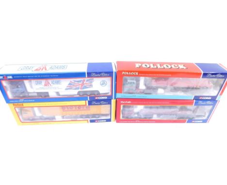 Various Corgi 1:50 scale die cast lorries, to include Pollock, limited edition Marshall's, etc., boxed. (4) 