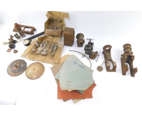 A group of automobile parts, some marked Honda, etc. (1 box) 