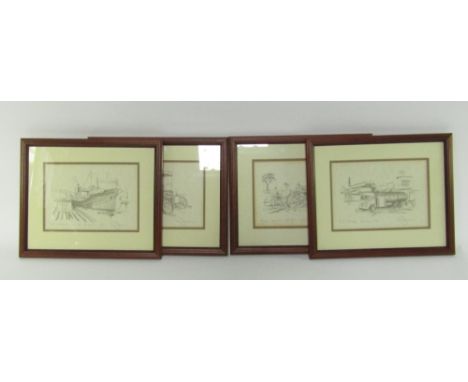 After Ray Johnson. A set of four framed limited edition prints,  comprising Austin limited edition number 45/100, Single Cyli