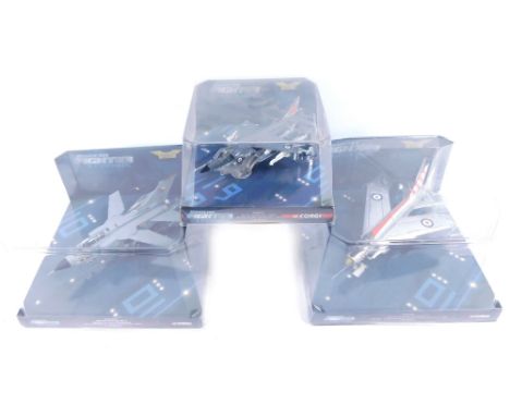 Three Corgi 1:72 scale Modern Fighter Legends diecast aeroplanes, boxed. (3)