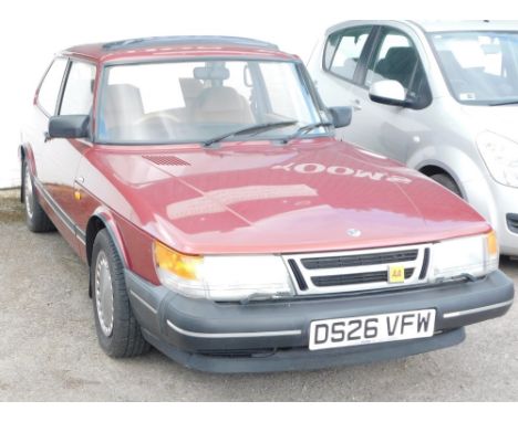A Saab 900i saloon car, Registration D626 VFW, first registered January 1987, odometer reading 70,713 miles, 1985cc petrol, r