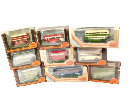 Nine Exclusive First Edition die cast buses, to include Selenteer double decker, boxed. (9)