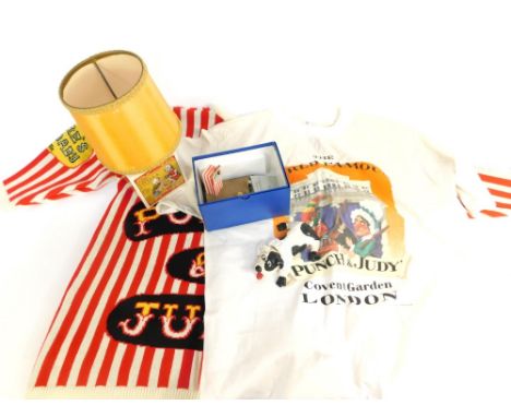 Fine Art Miniatures Punch &amp; Judy Show figure group, and other Punch &amp; Judy related items, Ovaltine's reproduction lam