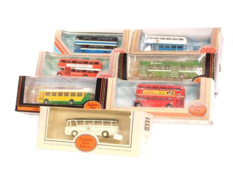 Seven Exclusive First Editions 1:76 scale buses, to include National Holidays, British European Airways, etc., boxed. (7)